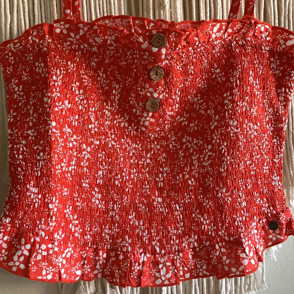Red Roxy Tube Top - Picture 3 of 7